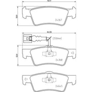 Brembo 4 x Rear Brake Pad Set P85163