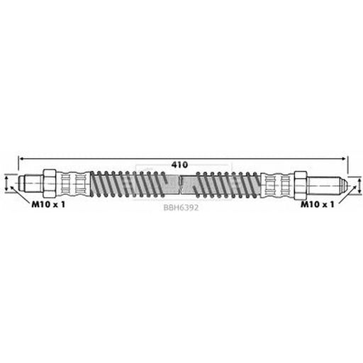 Borg & Beck Brake Hydraulic Hose Line Rear Left BBH6392