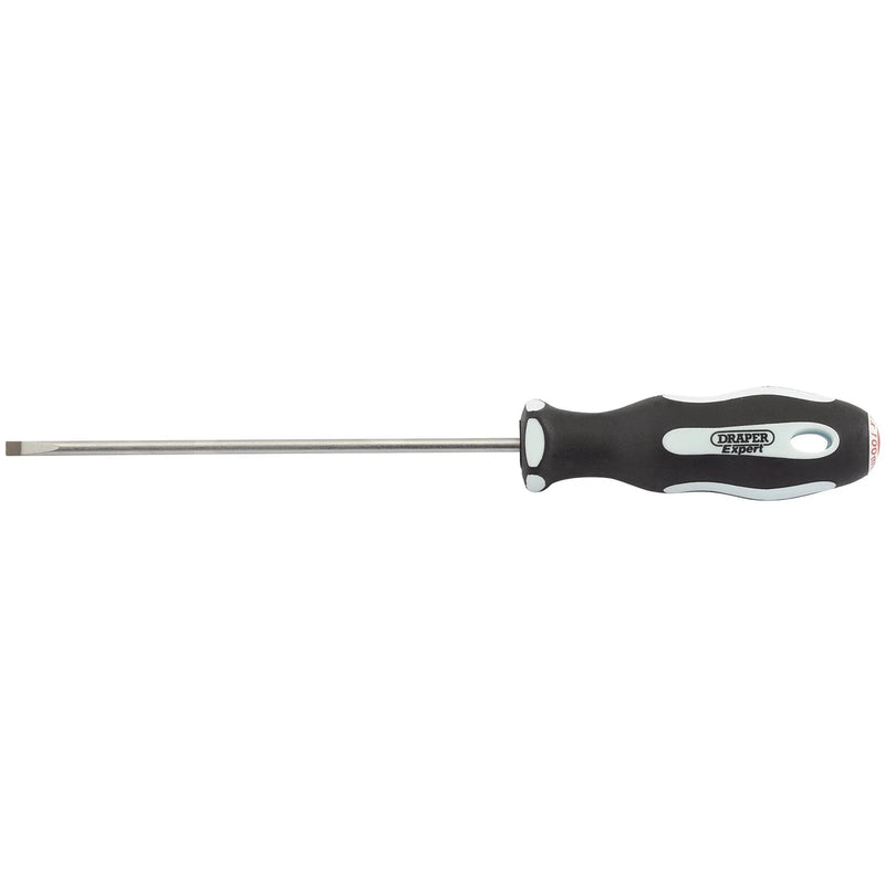 Draper Expert Screwdriver, Plain Slot Soft Grip, Parallel Tip