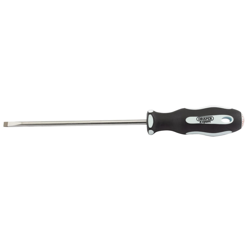 Draper Expert Screwdriver, Plain Slot Soft Grip, Parallel Tip