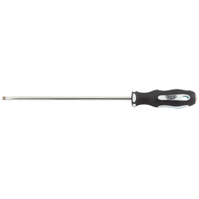 Draper Expert Screwdriver, Plain Slot Soft Grip, Parallel Tip