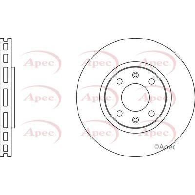 Apec Brake Disc Front Fits Citroen Berlingo C3 C4 C5 Ds3 Ds4 Ds5 Xsara Apec  - Town Parts