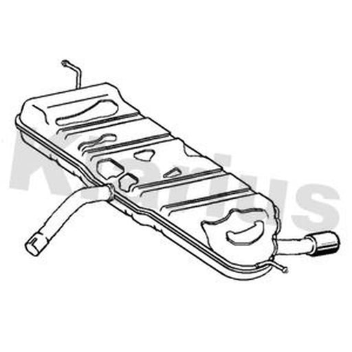 Klarius Box With Tail Pipe Rear SK132V