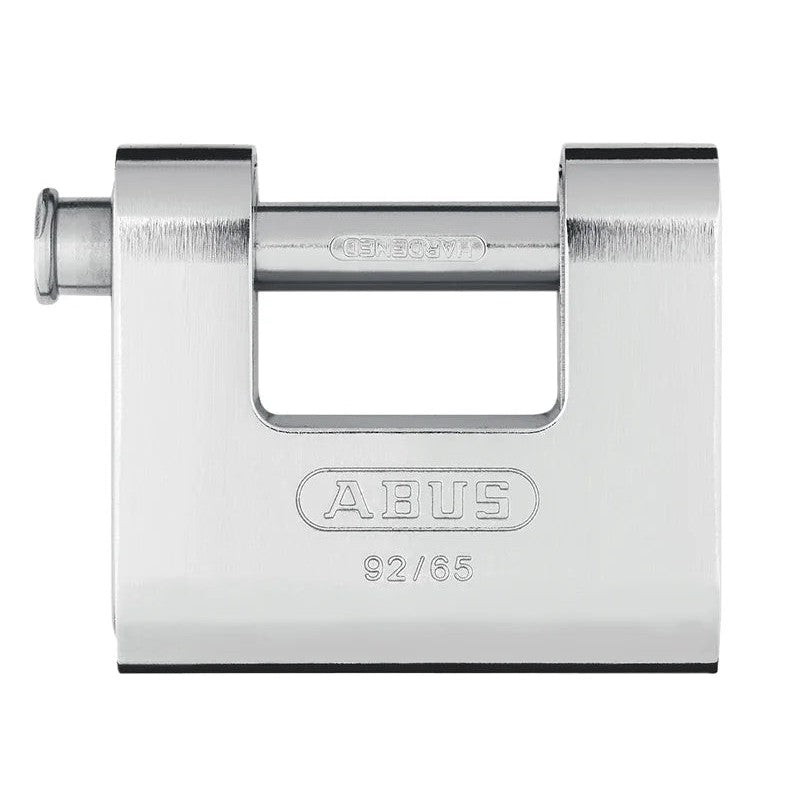 ABUS Mechanical 92/65mm Monoblock Brass Body Shutter Padlock Keyed Alike KA8511