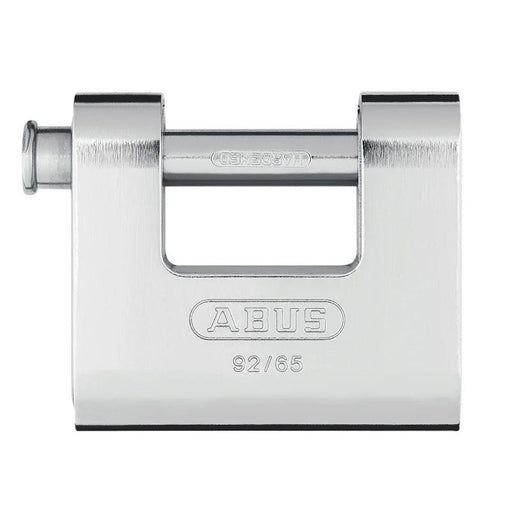 ABUS Mechanical 92/65mm Monoblock Brass Body Shutter Padlock Keyed Alike KA8511