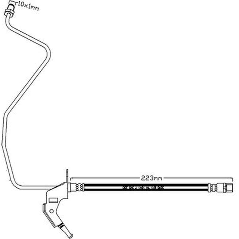 Abtex Brake Hydraulic Hose Line Rear Left ABH1129L