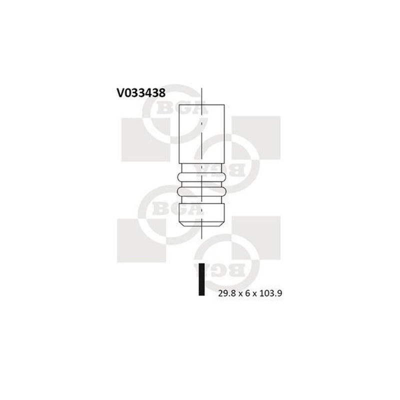 BGA Engine Exhaust Valve 29mm Head V033438