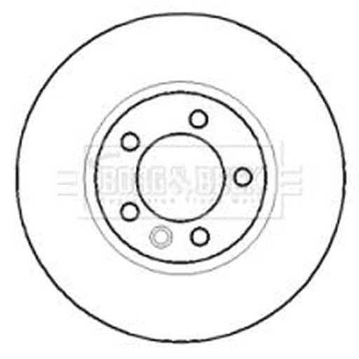 Borg & Beck 2 x Vented Front Brake Discs BBD5916S