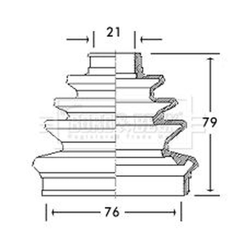 Borg & Beck Drive Shaft Bellow Kit Front Left BCB2143