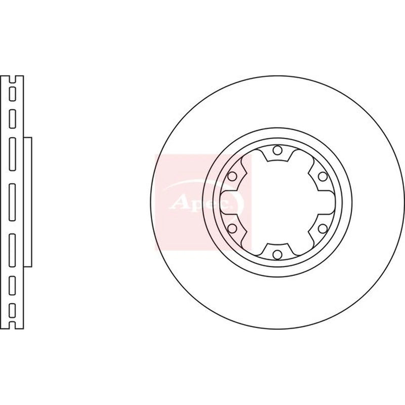 Apec 2 x Vented Front Brake Discs DSK2405