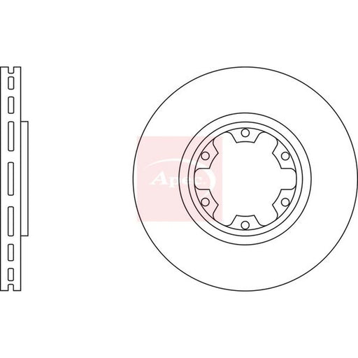 Apec 2 x Vented Front Brake Discs DSK2405