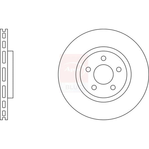 Apec 2 x Vented Front Brake Discs SDK6339