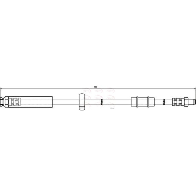 Apec Brake Hydraulic Hose Line Front HOS3188