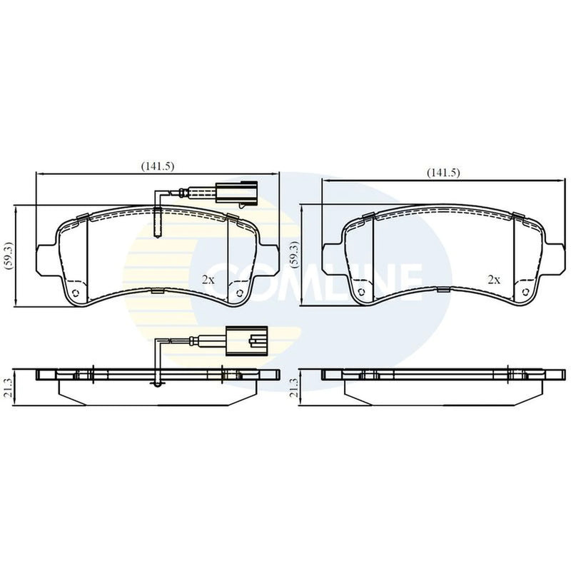 Comline 4 x Rear Brake Pad Set CBP12395