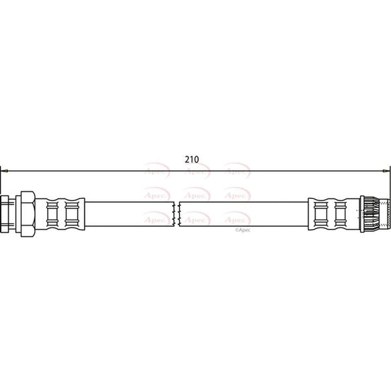 Apec Brake Hydraulic Hose Line Rear HOS3302