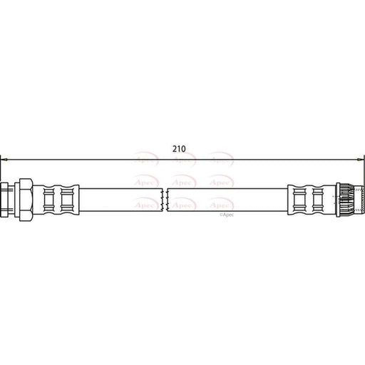 Apec Brake Hydraulic Hose Line Rear HOS3302