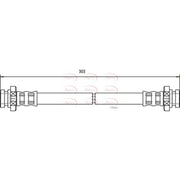 Apec Brake Hydraulic Hose Line Rear HOS3474