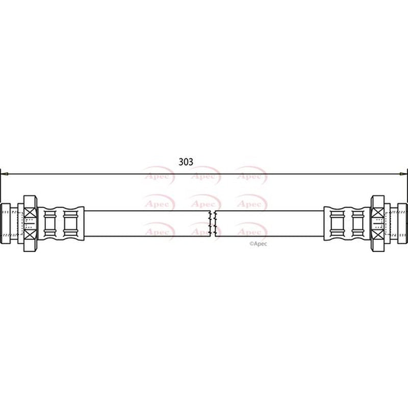 Apec Brake Hydraulic Hose Line Rear HOS3474