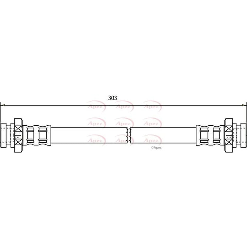 Apec Brake Hydraulic Hose Line Rear HOS3474