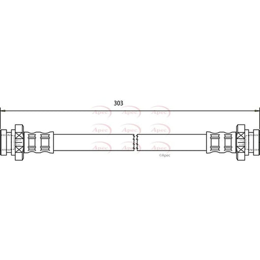 Apec Brake Hydraulic Hose Line Rear HOS3474