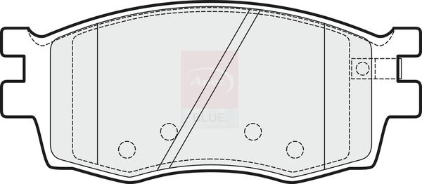 Apec Front Brake Pad Set fits Kia Rio II 2005-2011 1.4 1.5 1.6
