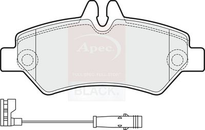Apec Black Rear Brake Pad Set PAD1516B