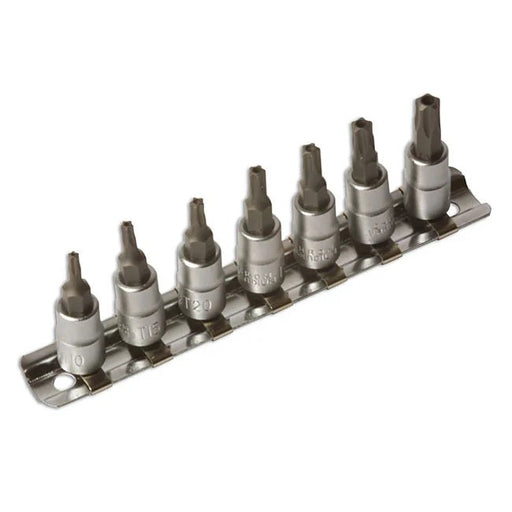 Laser Tools Tamperproof Star* 5-Sided Socket Bit Set 1/4"D 7pc - PL