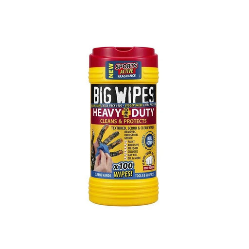 Big Wipes Heavy-Duty PRO+ wipes tub of 100 (Red Top) - 2420 0000