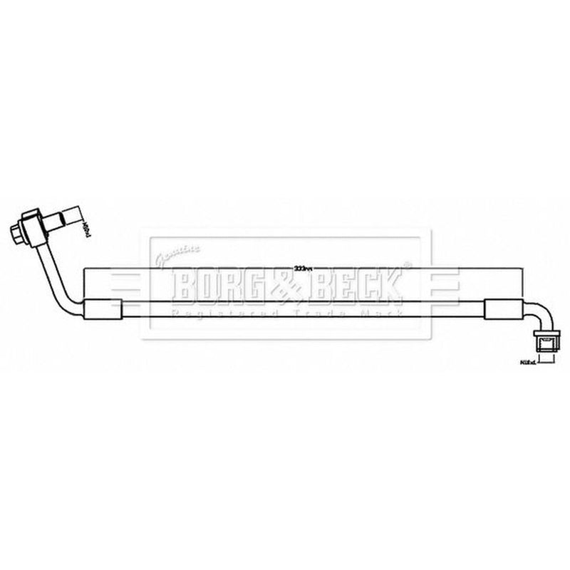 Borg & Beck Brake Hydraulic Hose Line Rear Left BBH8693