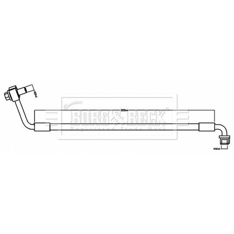 Borg & Beck Brake Hydraulic Hose Line Rear Left BBH8693