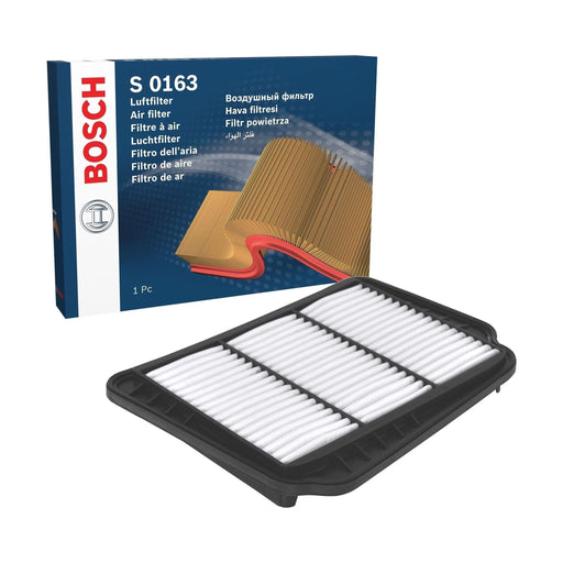 Genuine Bosch Car Air Filter S0163 Fits Chevrolet Lacetti - 1.6 - 03-13 F0264001 Bosch  - Town Parts