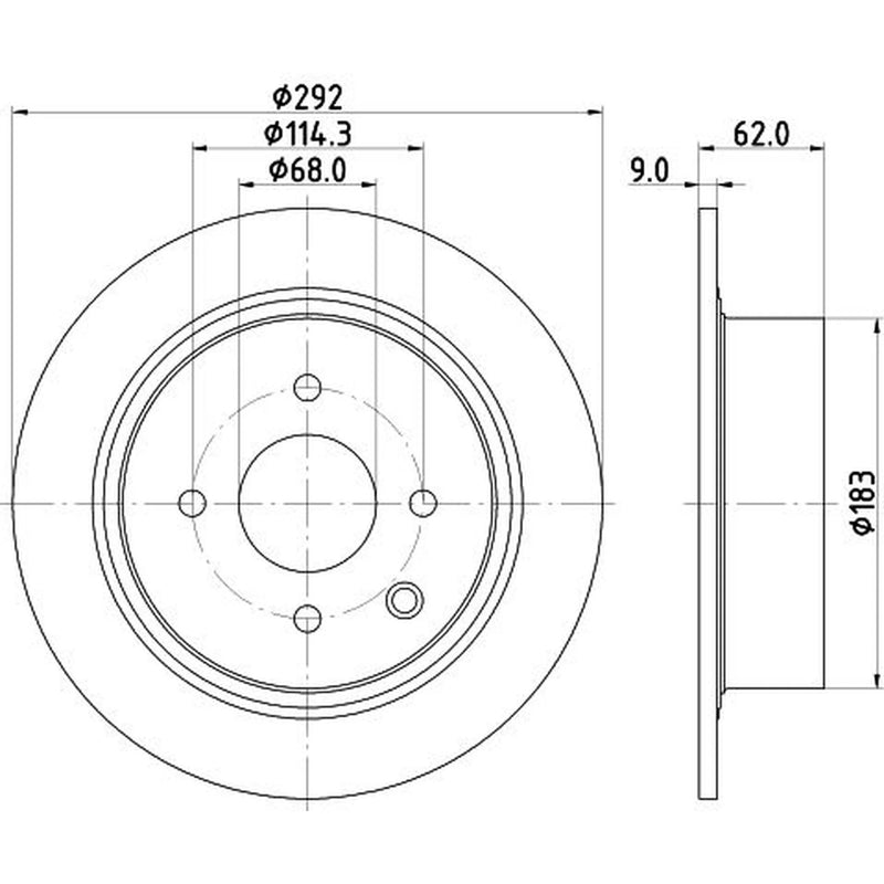 DON 2 x Solid Rear Brake Discs PCD16102