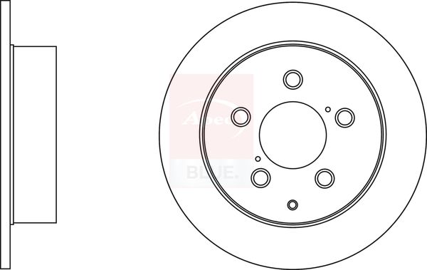Apec 2 x Brake Disc Set Solid