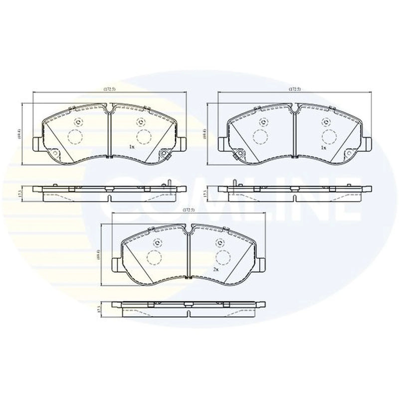 Comline 4 x Front Brake Pad Set CBP33789