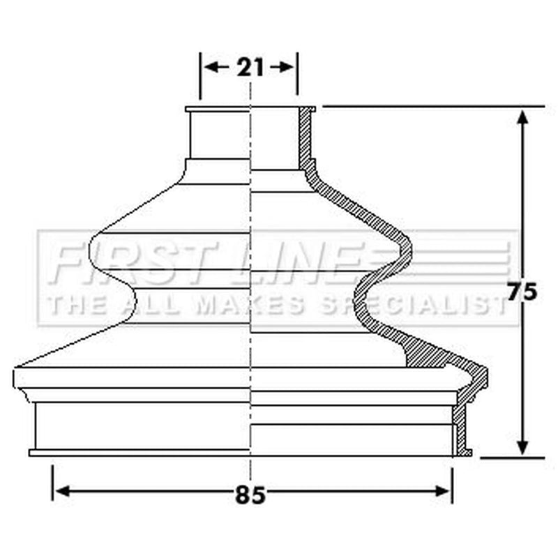 First Line Drive Shaft Bellow Kit Front Left FCB6176