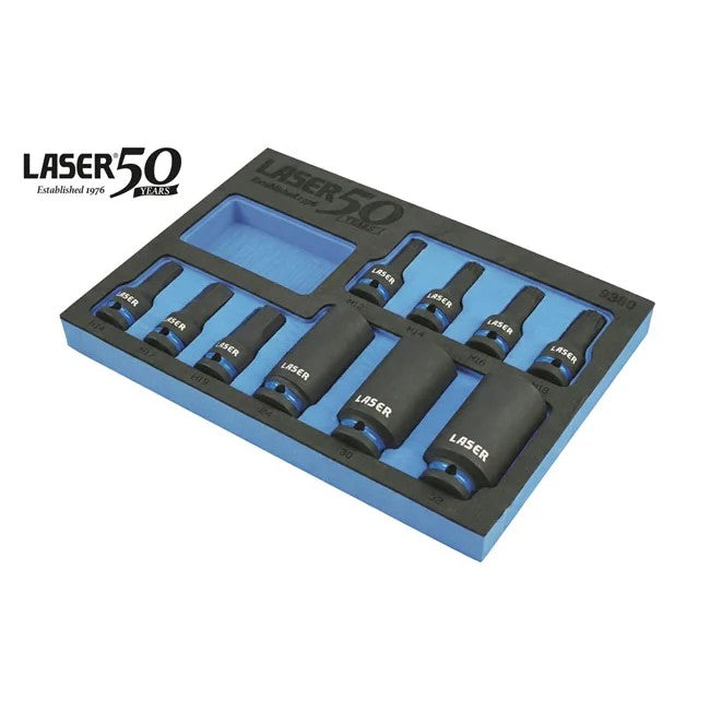 Laser Tools Hub Nut Socket & Bit Master Set for German Vehicles - 50th