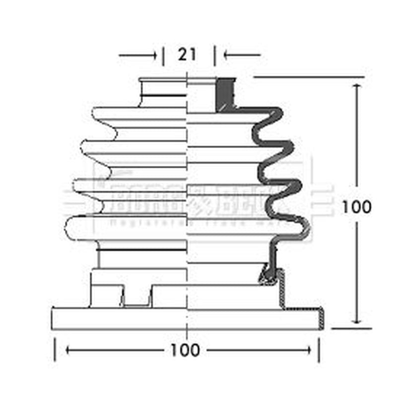 Borg & Beck Drive Shaft Bellow Kit Rear Left BCB2759