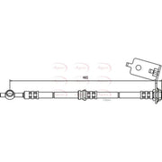 Apec Brake Hydraulic Hose Line Rear Right HOS3571