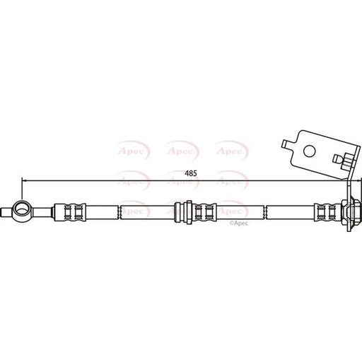 Apec Brake Hydraulic Hose Line Rear Right HOS3571