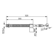 Bosch Brake Hydraulic Hose Line Front Left 1 987 476 188