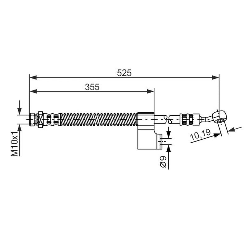 Bosch Brake Hydraulic Hose Line Front Left 1 987 476 188