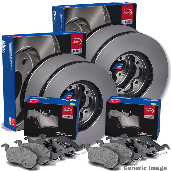 APEC Front & Rear Axle Brake Discs Set & Pads Braking Kit Fits Toyota Prius Plus Brand - Town Parts