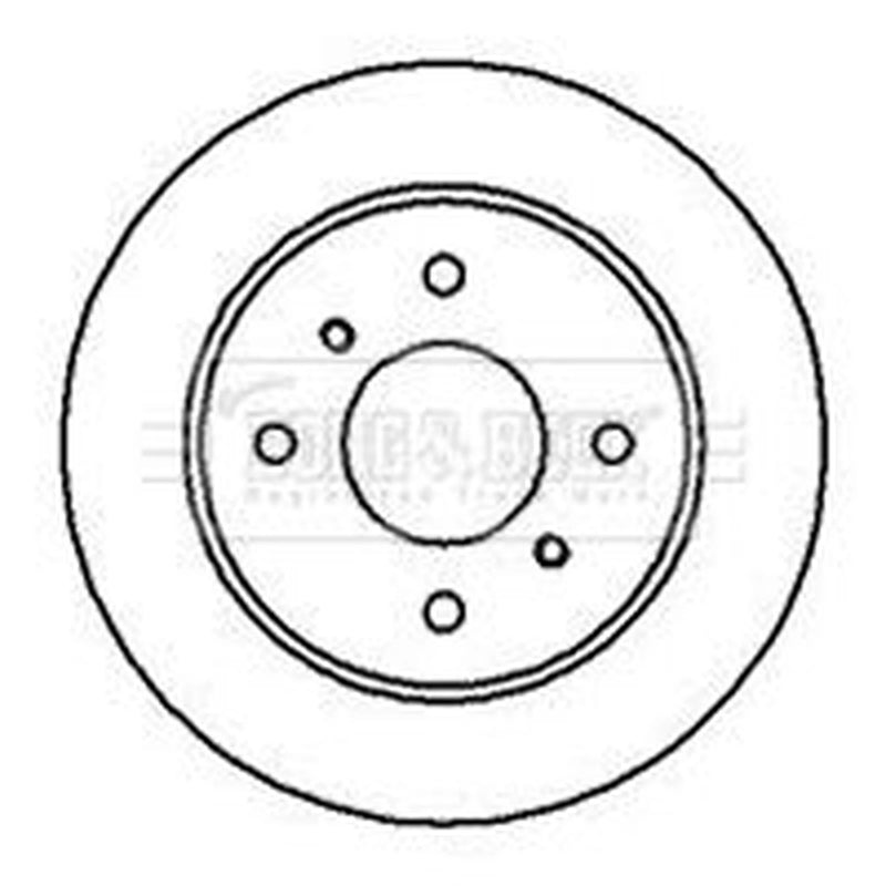 Borg & Beck 2 x Solid Rear Brake Discs BBD4957