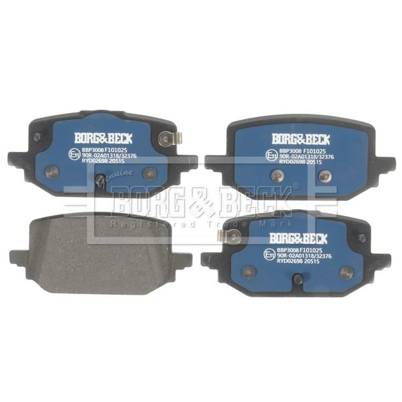 Borg & Beck 4 x Rear Brake Pad Set BBP3008