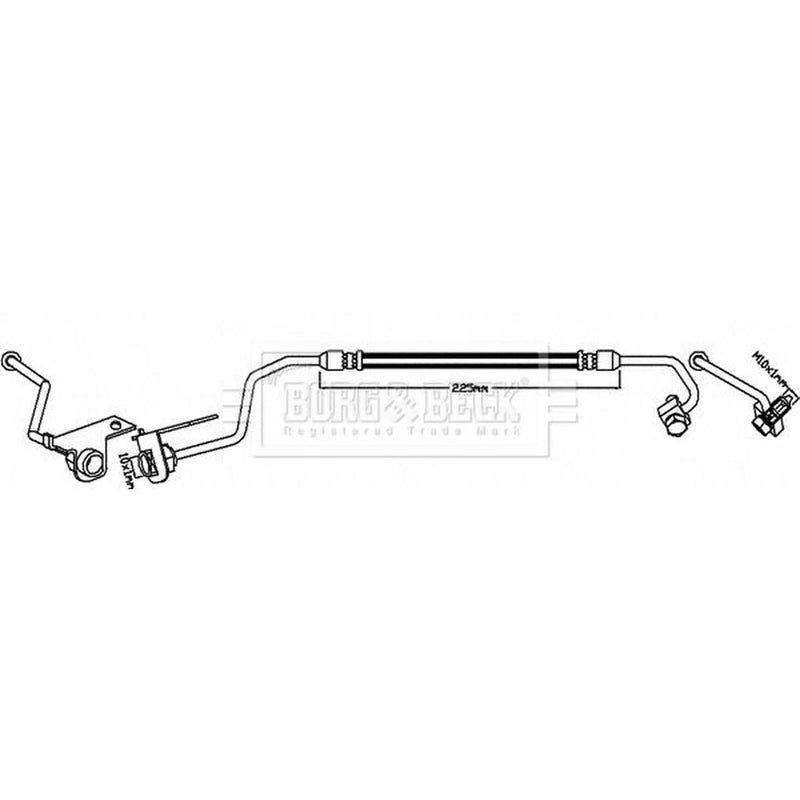 Borg & Beck Brake Hydraulic Hose Line Rear Right BBH8633