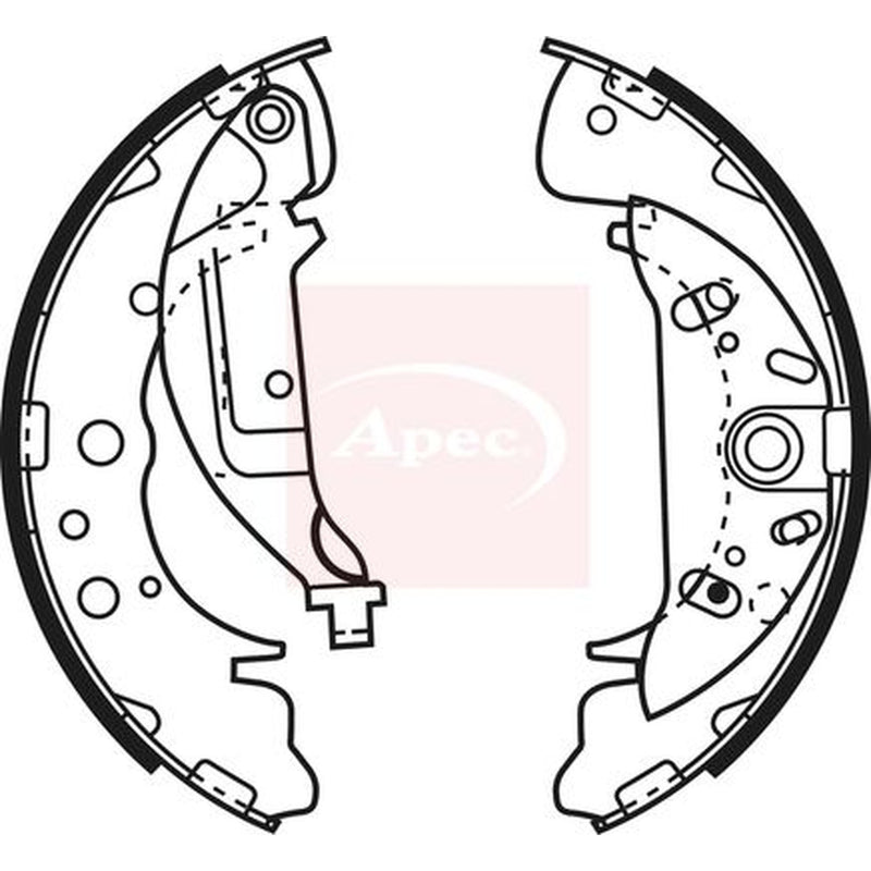 Apec Brake Shoe Set Axle Kit SHU644