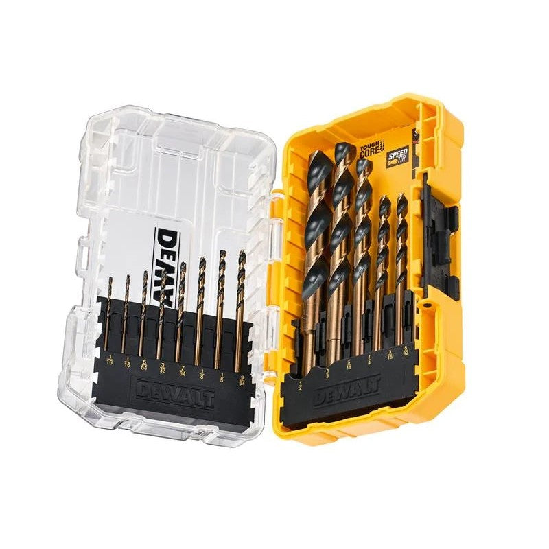 DEWALT Power Tools DT70727 BLACK&GOLD HSS Drill Set, 14 Piece - DT70727-QZ