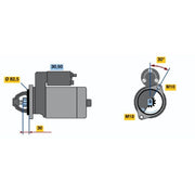 Bosch Starter Motor 12V 1.4kW 9 Teeth 0 986 013 010