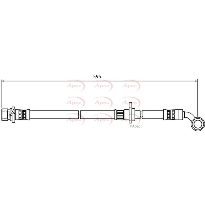 Apec Brake Hydraulic Hose Line Front Right HOS3997