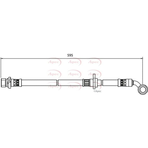 Apec Brake Hydraulic Hose Line Front Right HOS3997